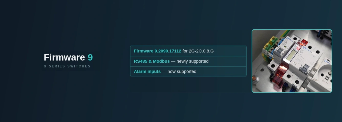 Nová verze firmwaru pro switch G série